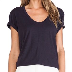 NWT! Theory Bianata B Top in Navy- size Small